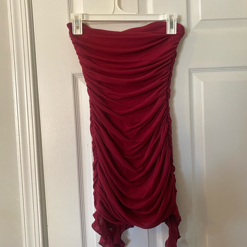 Lucy in the Sky Deep Red Dress